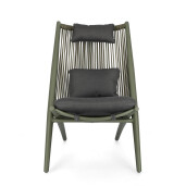 Set 2 fotolii verde gri antracit Aloha 66x84x98 cm