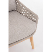 Fotoliu lemn natur textil bej Tamires 78x88x71 cm