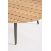 Set 2 masute otel verde lemn natur Ivissa 60x35 cm, 80x30 cm