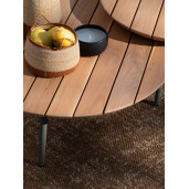 Set 2 masute otel verde lemn natur Ivissa 60x35 cm, 80x30 cm