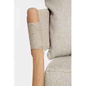 Fotoliu lemn natur textil taupe Garita 79.5x87x87 cm