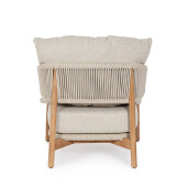 Fotoliu lemn natur textil taupe Garita 79.5x87x87 cm