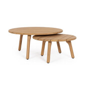 Set 2 masute lemn natur Garita 60x35.5 cm, 80x30.5 cm