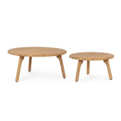 Set 2 masute lemn natur Garita 60x35.5 cm, 80x30.5 cm