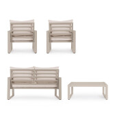 Set mobilier gradina Peyote 130x78x76.5 cm, 71x78x76.5 cm, 110x60x40 cm