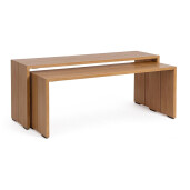 Set 2 masute aluminiu maro Piper 98x30.5x37.5 cm, 104x30.5x42.5 cm