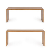 Set 2 masute aluminiu maro Piper 98x30.5x37.5 cm, 104x30.5x42.5 cm
