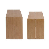 Set 2 masute aluminiu maro Piper 98x30.5x37.5 cm, 104x30.5x42.5 cm