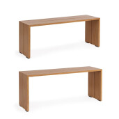 Set 2 masute aluminiu maro Piper 98x30.5x37.5 cm, 104x30.5x42.5 cm