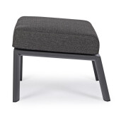 Taburet aluminiu textil gri antracit Helina 60x59x43 cm
