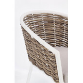 Set 4 scaune alb bej maro Maribela 63x63x79.5 cm