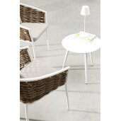 Set 4 scaune alb bej maro Maribela 63x63x79.5 cm