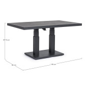 Masa inaltime reglabila gri antracit Truman 140x85x49/72h