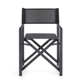 Set 2 scaune gradina gri antracit Taylor 48x56x86 cm
