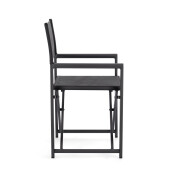 Set 2 scaune gradina gri antracit Taylor 48x56x86 cm
