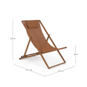 Set 4 scaune gradina maro pecan Taylor 60.5x101.5x73.5 cm