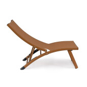 Set 2 fotolii gradina recliner maro pecan Taylor 53x166.5x90 cm