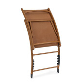 Set 2 fotolii gradina recliner maro pecan Taylor 53x166.5x90 cm