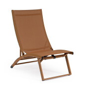 Set 2 fotolii gradina recliner maro pecan Taylor 53x166.5x90 cm