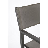 Set 2 scaune gradina gri antracit Konnor 55x50.5x84.5 cm