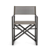 Set 2 scaune gradina gri antracit Konnor 55x50.5x84.5 cm