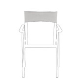 Set 4 perne scaune textil gri Konnor 91x41x1h