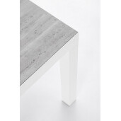 Masuta aluminiu alb ceramica gri  Kledi 50x50x46 cm