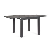 Masa extensibila aluminiu gri antracit Cliv 80/160x80x75 cm