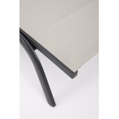 Set 4 sezlonguri taupe gri antracit Cleopas 61x192x96 cm
