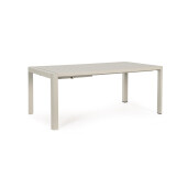 Masa extensibila aluminiu taupe Kiplin 180/240x100x77.5 cm