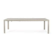 Masa extensibila aluminiu taupe Kiplin 180/240x100x77.5 cm