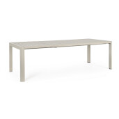 Masa extensibila aluminiu taupe Kiplin 180/240x100x77.5 cm