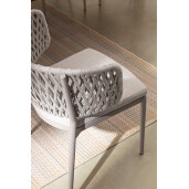 Set 4 scaune otel textil taupe Noelia 60x64x80 cm