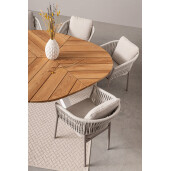 Set 4 scaune otel textil taupe Florencia 57x60x80 cm