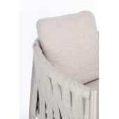 Set 2 scaune otel textil taupe Jacinta 63x60x87 cm