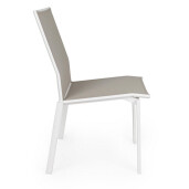 Set 16 scaune gradina aluminiu alb textilen taupe Cruise 50x61x88.5 cm