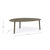 Masuta verde oliv Sparky 100x70x34 cm
