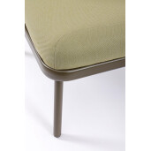 Set 2 fotolii aluminiu maro textil verde Harlow 73.5x77x80 cm