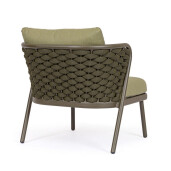 Set 2 fotolii aluminiu maro textil verde Harlow 73.5x77x80 cm