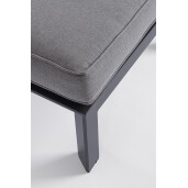 Banca aluminiu textil gri antracit Hendrix 120x45x41 cm