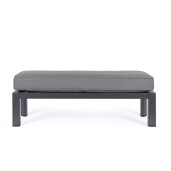 Banca aluminiu textil gri antracit Hendrix 120x45x41 cm