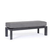 Banca aluminiu textil gri antracit Hendrix 120x45x41 cm