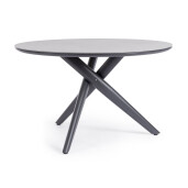 Masa rotunda aluminiu piatra gri Julian 120x74 cm