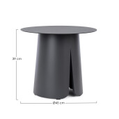 Masuta aluminiu gri antracit Bryan 45x39 cm