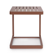 Set 2 masute aluminiu rosu barn Konnor 40x40x45 cm
