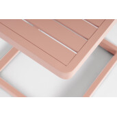 Set 2 masute aluminiu roz Konnor 40x40x45 cm