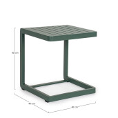 Set 2 masute aluminiu verde Konnor 40x40x45 cm