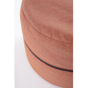 Puf textil caramiziu Gulizar 50x34 cm