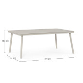 Masuta bej Spike 104x61x40.5 cm