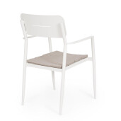 Set 4 scaune alb natur Nebula 55.5x58x85.5 cm